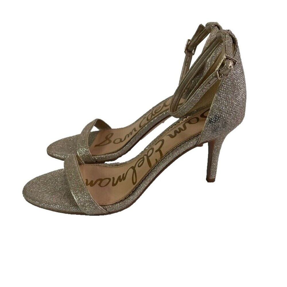 Sam Edelman Sandal Womens 9 M EU39 Patti Jute Mesh Glitter Ankle Strap Buckle